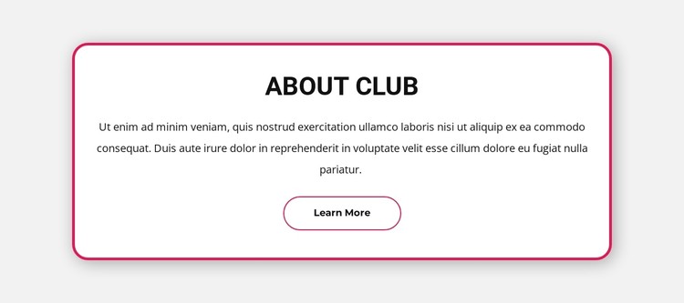 Text block with border CSS Template