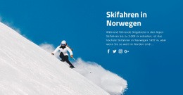Skifahren In Norwegen – Gebrauchsfertige HTML5-Vorlage