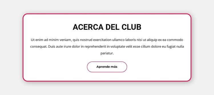 Bloque de texto con borde Plantilla HTML