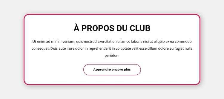 Bloc de texte avec bordure Modèle HTML