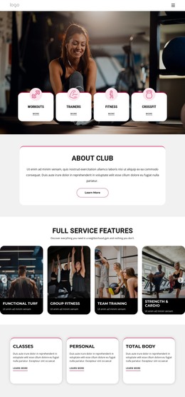 Our Full-Service Gym - Free Template