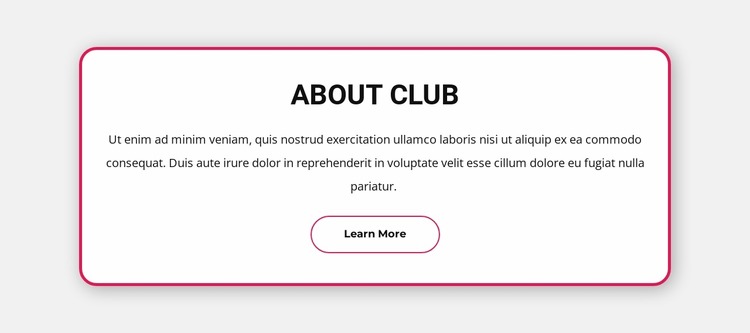 Text block with border Html Website Builder