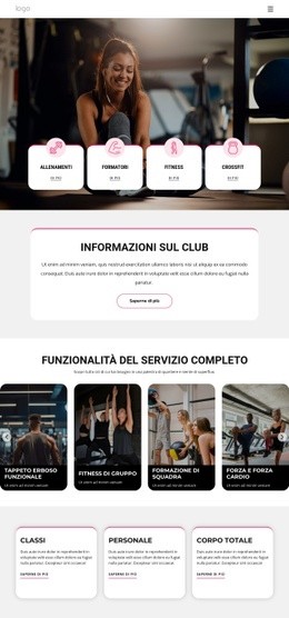 La Nostra Palestra A Servizio Completo - HTML Website Builder