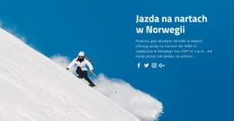 Jazda Na Nartach W Norwegii - Inspiracja Makietą Strony Internetowej