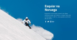 Esquiar Na Noruega - Inspiração Para Maquete De Site