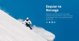 Esquiar Na Noruega - Modelo De Construtor De Sites