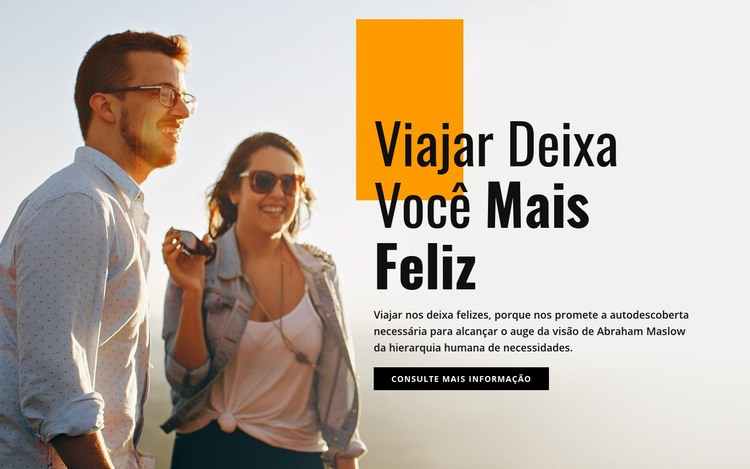 Destinos de viagem incríveis Modelo de uma página