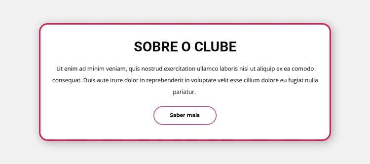 Bloco de texto com borda Tema WordPress