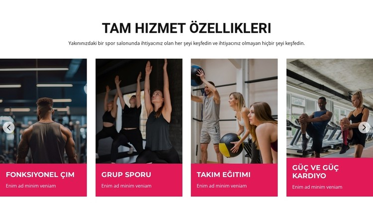 Tam hizmet özellikleri CSS Şablonu