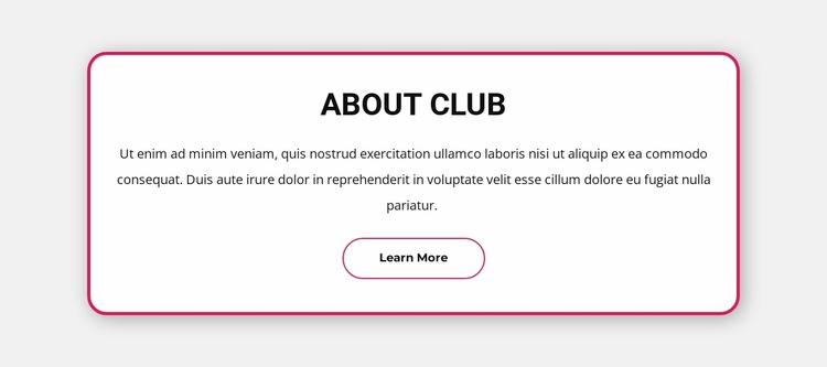 Text block with border Website Builder Templates