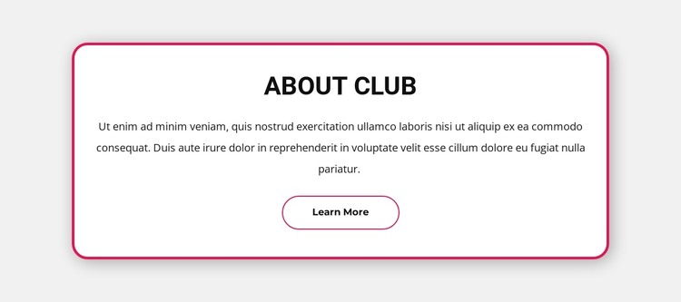 Text block with border WordPress Theme