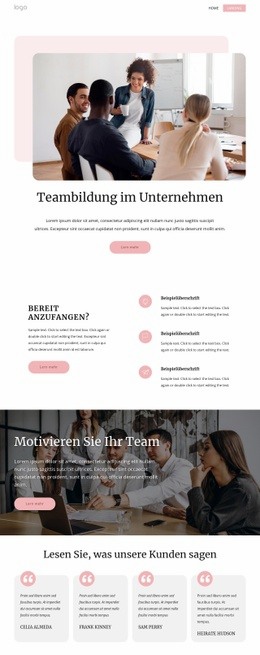Teambildung Im Unternehmen - Professionelles Website-Design