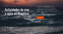 Actividades Acuáticas - HTML Site Builder