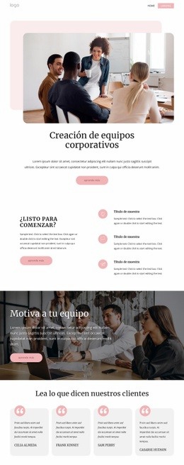 Creación De Equipos Corporativos - Diseño De Sitios Web Profesionales