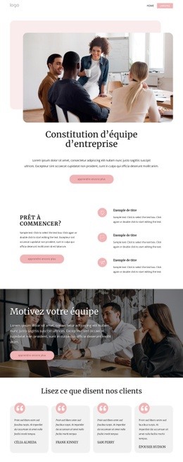 Constitution D'Équipe En Entreprise