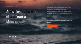 Activités Aquatiques - Modèle HTML D'Une Page