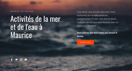 Activités Aquatiques - Thème WordPress Simple