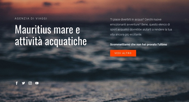 Attività acquatiche Costruttore di siti web HTML