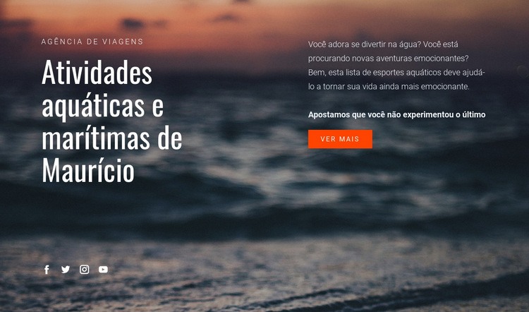 Atividades aquáticas Construtor de sites HTML