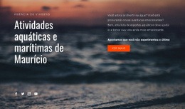 Atividades Aquáticas - Maquete De Site Profissional Personalizável