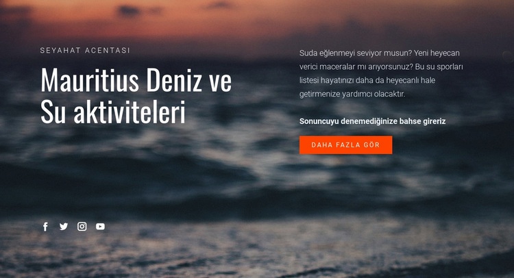 Su etkinlikleri Web sitesi tasarımı