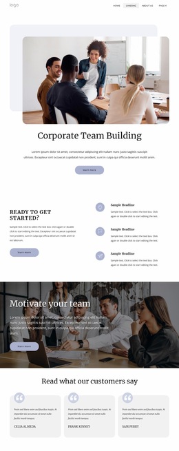 Website Builder For Corporate Team Building