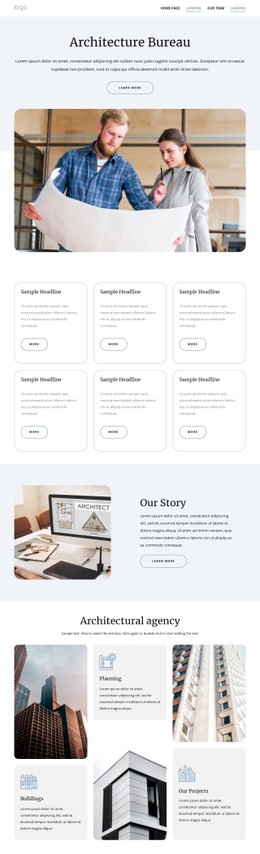 Architecture Bureau Landing Page Template