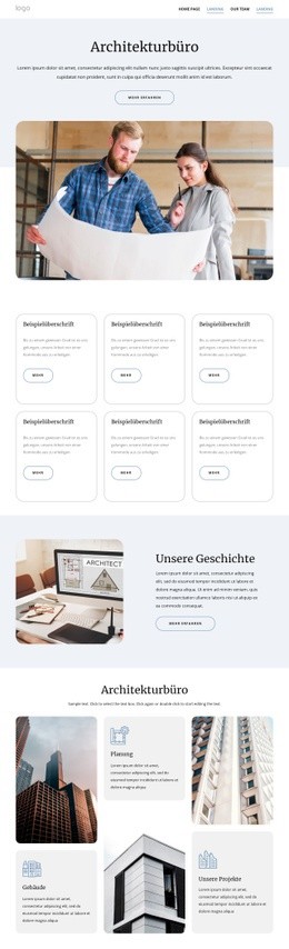 Mehrzweck-Website-Design Für Architekturbüro