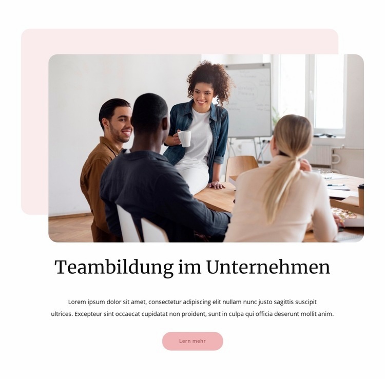 Teambildung Website design