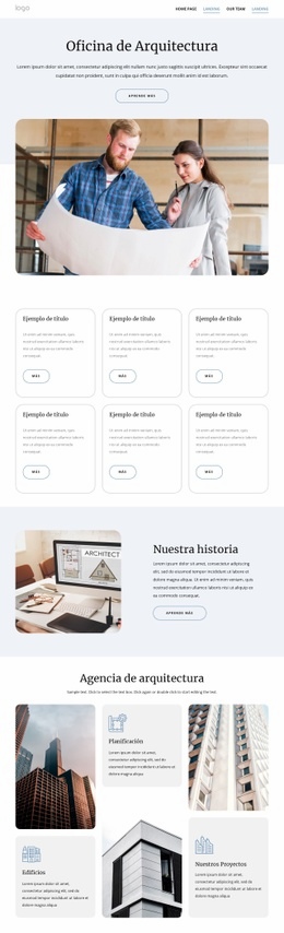 Oficina De Arquitectura: Plantilla HTML5 Profesional Personalizable