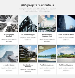Nos Projets Résidentiels - Modèle De Site Web Professionnel