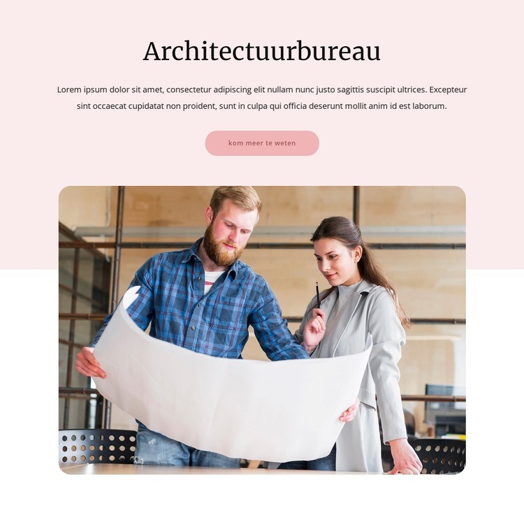 Bureau-architectuur Website ontwerp