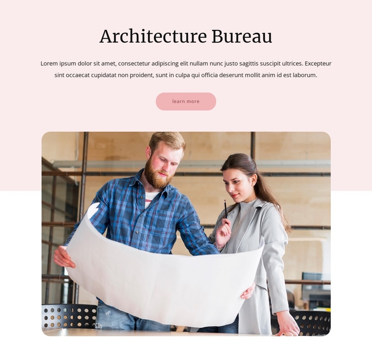 Bureau architecture One Page Template