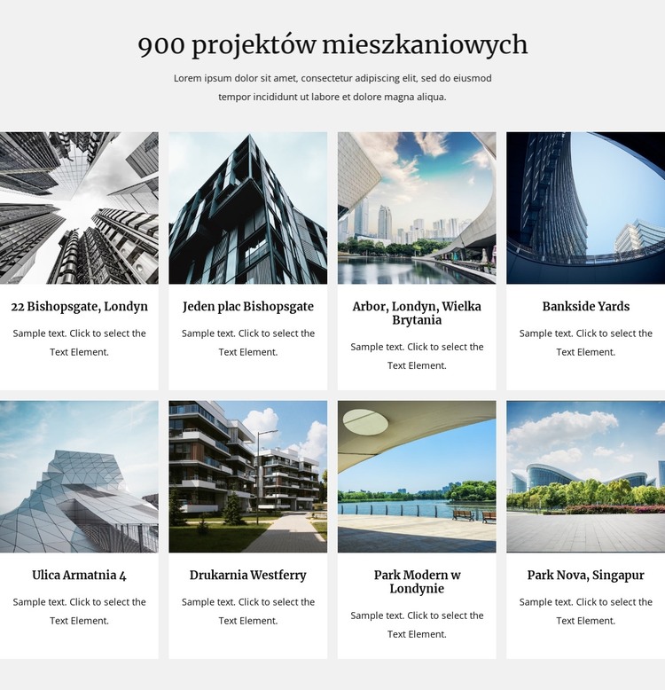 Nasze projekty mieszkaniowe Szablon HTML