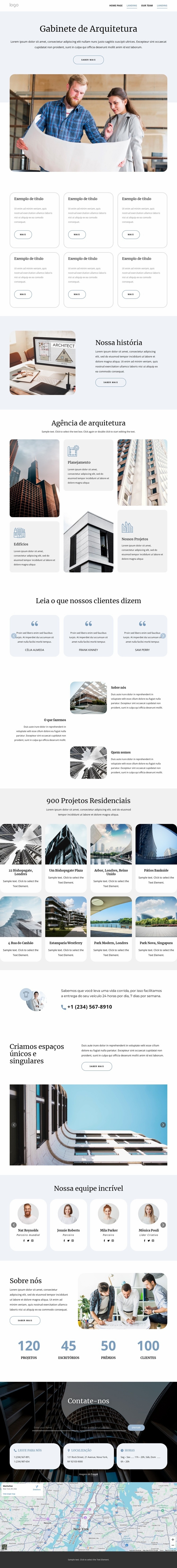 Escritório de arquitetura Design do site