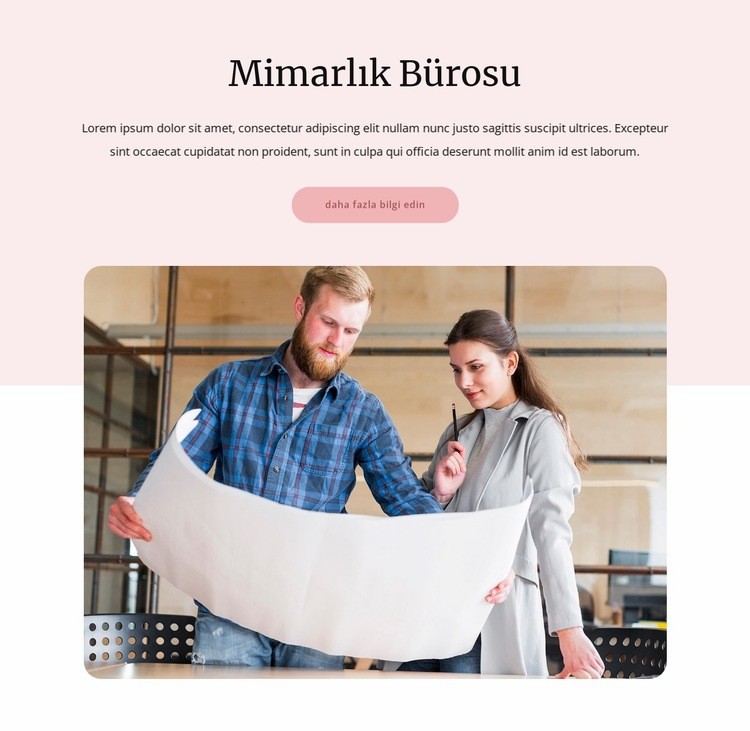 Büro mimarisi Web Sitesi Mockup'ı