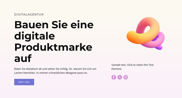 Innovative Produkte Website Builder-Vorlagen