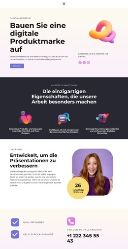 Steigern Sie Ihr Geschäft Mit Kreativen Ideen - Schönes Website-Modell