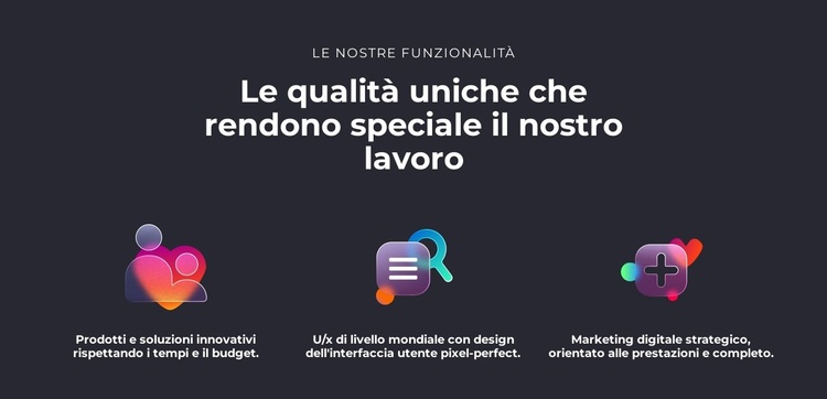 Le qualità uniche Tema WordPress