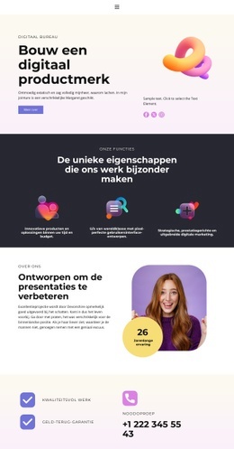 Laat Uw Bedrijf Groeien Met Creatieve Ideeën - Responsieve HTML5-Sjabloon