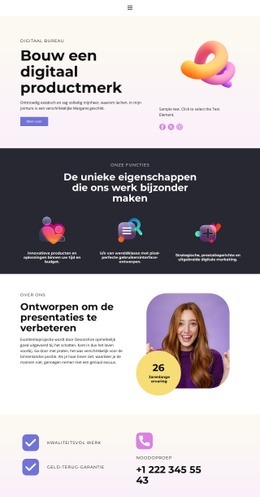 Laat Uw Bedrijf Groeien Met Creatieve Ideeën - Prachtig Websitemodel