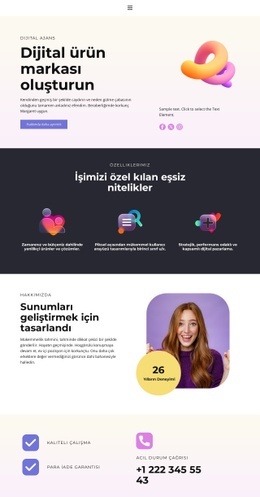 Yaratıcı Fikirlerle Işinizi Büyütün - Çok Amaçlı HTML5 Şablonu