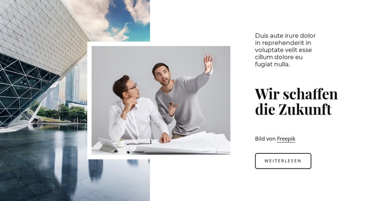 Wir sind die Zukunft Website Builder-Vorlagen