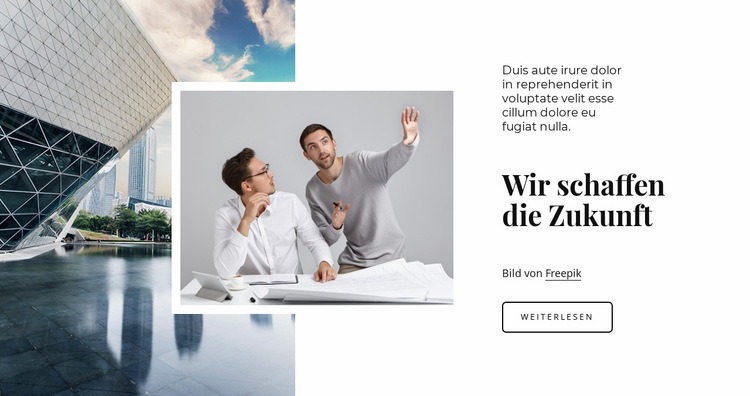 Wir sind die Zukunft Landing Page