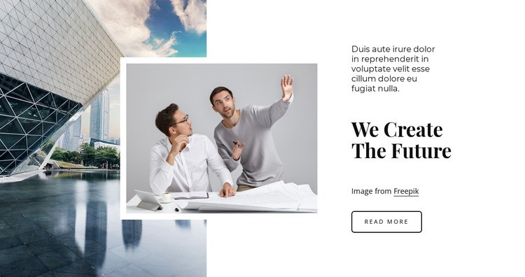 We are the future Homepage Design