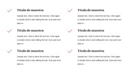 Textos Con Iconos De Cheque - Plantilla HTML5, Responsiva, Gratuita