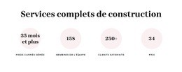 Services Complets De Construction : Modèle De Site Web D'Une Seule Page