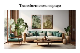 Interiores Atemporais E Contemporâneos - Modelo De Página HTML