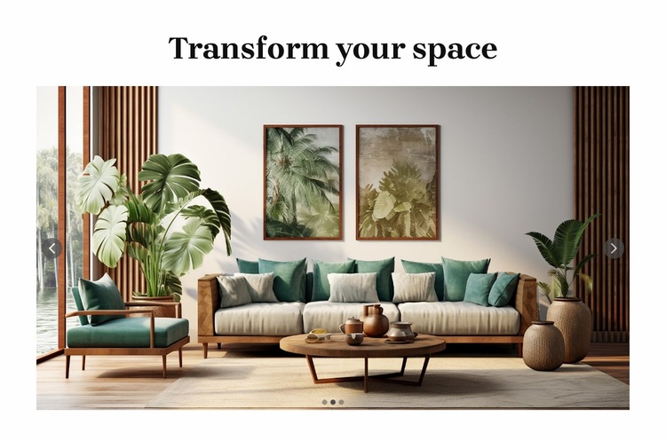 Timeless and contemporary interiors Website Builder Templates