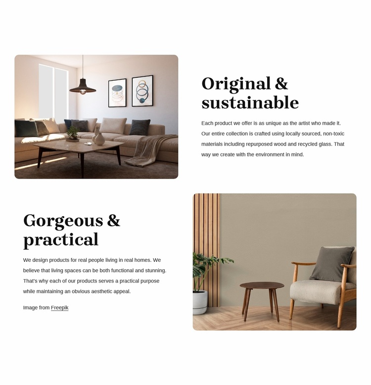Interior design excellence Landing Page